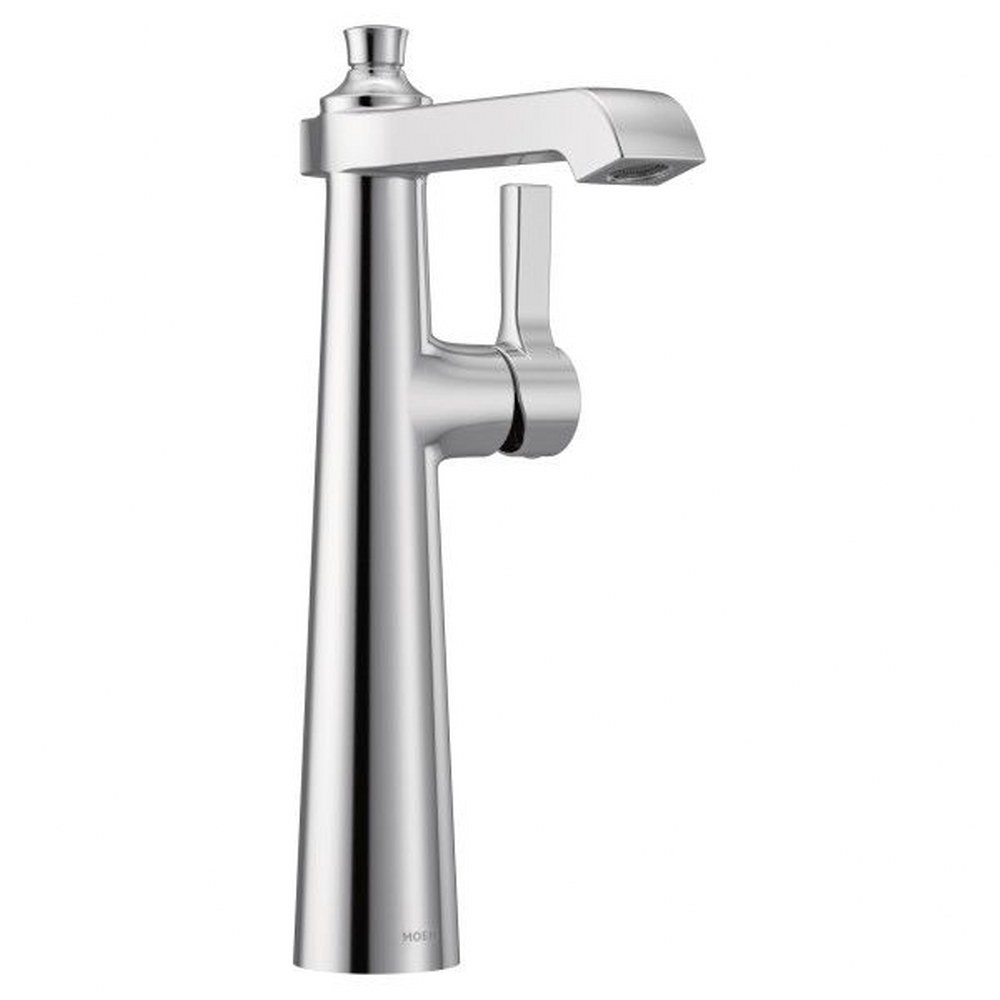 Flara One Handle Vessel Bathroom Faucet Multiple Finishes by Moen - S6982