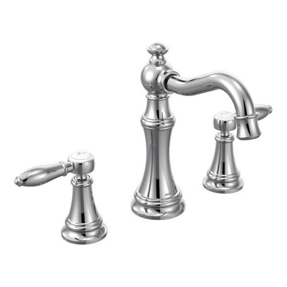 Weymouth Two Handle Bathroom Faucet Multiple Finishes TS42108 by Moen - TS42108