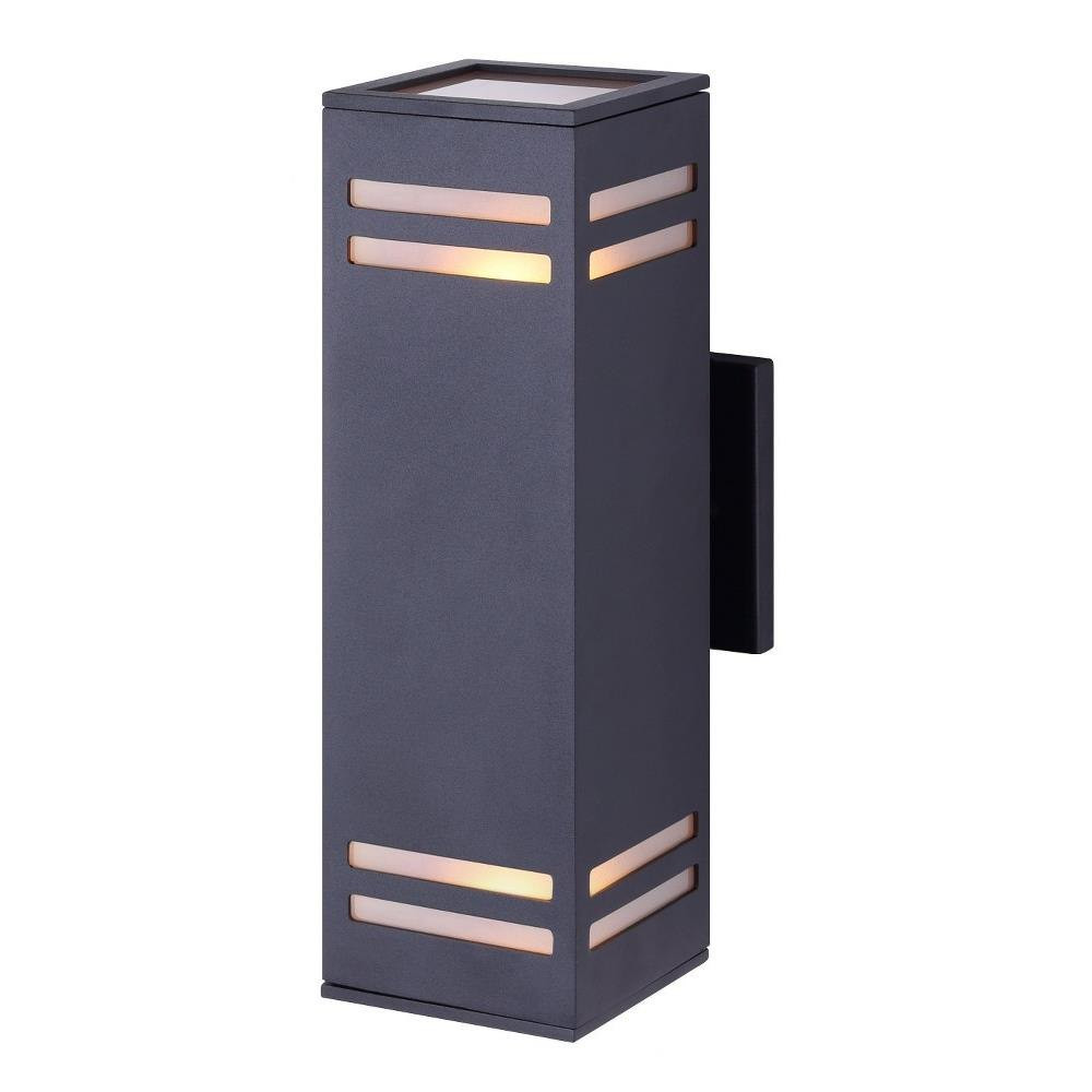 Tay 2 Light Modern Outdoor Wall Lantern 13 Inch Tall by Canarm