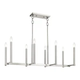 Alpine 8 Light Small Linear Chandelier by Livex - 40258