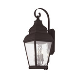 Exeter 3 Light Water Glass Outdoor Wall Lantern by Livex - 2605