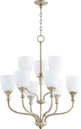 Richmond 9 Light Medium 2 Tier Chandelier by Quorum - 6811-9