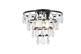 Ella 3 Light 12 Inch Wide Flush Mount by Elegant - 1101F12