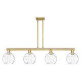 Athens Water Glass 4 Light Stem Hung Island 50.75 Inch Wide by Innovations - 716-4I-G1215-8