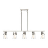 Bennington 5 Light Elegant Linear Chandelier by Livex - 56455