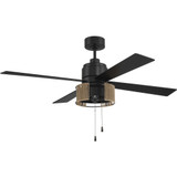Kensey 4 Blade Ceiling Fan with Light Kit 52 Inch Wide by Craftmade - KNS52