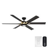 Melia 6 Blade Ceiling Fan with Light Kit 65 Inch Wide by Casablanca Fans - 53568