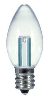 2.13 Inch 0.5W C7 LED Candelabra Base Replacement Lamp by Satco - S905WC-084213
