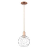 Athens Water Glass 1 Light Stem Hung Mini Pendant 10.63 Inch by Innovations - 716-1S-G1215-8