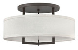 Hampton 3 Light 24 Inch Wide Semi Flush Mount by Hinkley - 3211