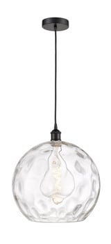 Athens Water Glass 1 Light Medium Pendant 15.88 Inch Tall by Innovations - 616-1P-G1215-14