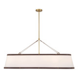 Callahan 6 Light Linear Chandelier 21.75 Inch X 47.5 Inch Wide by Crystorama - CAL-2407