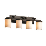Limoges Dakota 4 Light Wfal Vanity Light by Justice Design - POR-8774-10-WFAL