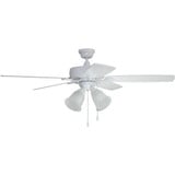 Twist N Click 5 Blade Ceiling Fan with 4Light Kit 52 Inch Wide by Craftmade - TCE52C4-C