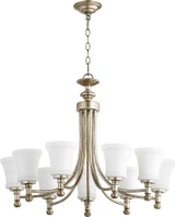 Rossington 9 Light Large 2 Tier Chandelier by Quorum 1542304 - 6122-9-6