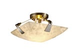 Clouds Tapered Clips 2 Light Square Semi Flush Mount by Justice Design - CLD-9630-25