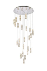 Polaris 25 LED Light Oversized Round Chandelier by Elegant - 3500D42