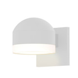 REALS 1 LED Dome Cap and White Cylinder Wall Sconce 5 Inch Wide by Sonneman - 7300DCFW