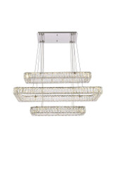 Monroe 3 LED Light Large Pendant 42 Inch Length by Elegant - 3504G42L3