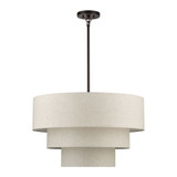 Manorwood 5 Light Medium Pendant 27.5 Inch Tall and 28 Inch Wide by Livex - 41936