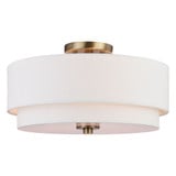 Burnaby 3 Light 16 Inch Wide Semi Flush Mount by Vaxcel - C0280