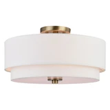 Burnaby 3 Light 16 Inch Wide Semi Flush Mount by Vaxcel - C0280