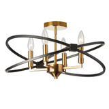 Paloma 4 Light 18 Inch Wide Semi Flush Mount by Dainolite - PAL-184SF
