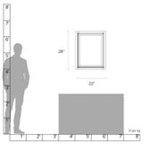 Metra BeveLED Mirror 28 Inch Tall and 22 Inch Wide by Hubbardton Forge - 710116H