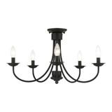 Estate 5 Light 24 Inch Wide Semi Flush Mount by Livex - 42684