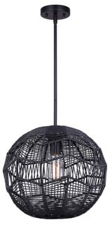 Leona 1 Light Medium Pendant by Canarm Inc - IPL2036B01WH