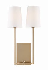 Lena 2 Light Candle Style Wall Sconce by Crystorama - LEN-252
