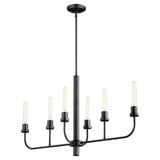 Sheridan 6 Light Candle Style Linear Chandelier by Quorum - 622-6