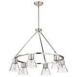 Gianna 6 Light Chandelier 21.75 Inch Tall and 30 Inch Wide by Nuvo - 60/8335