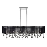 Water Drop 17 Light Oversized Linear Chandelier by CWI - 5005P48C-141348