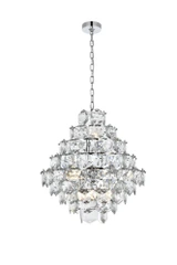 Adaline 15 Light Chandelier 25 Inch Tall and 24 Inch Wide by Elegant - 1050G24