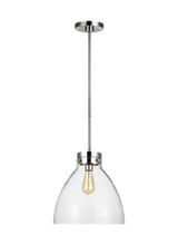 Garrett 1 Light Medium Pendant 14.75 Inch Tall by Visual Comfort Studio - CP1121
