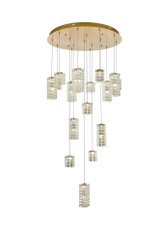 Aston 60W 16 LED Pendant 9.5 Inch Tall and 32 Inch Wide by Elegant - 3680D32