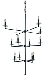 Muse 12 Light Oversized Foyer Chandelier by Framburg - 5452Mblack