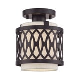 Vistaview 1 Light 7.25 Inch Wide Semi Flush Mount by Livex - 53431