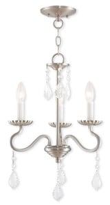 Allendale 3 Light 14.88 Inch Wide Semi Flush Mount by Livex - 4066T
