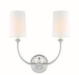 Sylvan 2 Light Candle Style Wall Sconce 15.5 Inch Wide by Crystorama - 2242