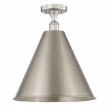 Edison Cone 1 Light 16 Inch Wide Semi Flush Mount by Innovations - 616-1F-MBC-16