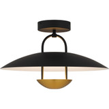 Bingham 14W LED Semi Flush Mount 11 Inch Tall and 18 Inch Wide by Quoizel - BIN1718