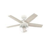 Margo 5 Blade Ceiling Fan with Light Kit 44 Inches Wide by Hunter Fans - 5224