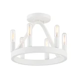 Carousel 6 Light 12 Inch Wide Semi Flush Mount by Designers Fountain - D254C-SF-BK