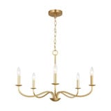 Abells 5 Light Chandelier 18 Inch Tall and 28 Inch Wide by Generation - GLC1205