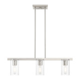 Clarion 3 Light Transitional Linear Chandelier by Livex - 49273