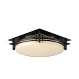 Banded 2 Light Metal 13.6 Inch Wide Semi Flush Mount by Hubbardton Forge - 124394HF