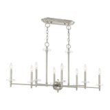 Bennington 8 Light Small Linear Chandelier by Livex - 42708