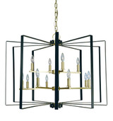 Camille 12 Light Oversized Chandelier by Framburg - 3058PN_MBLACK